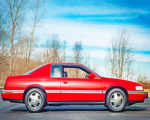 Cool Red 2001 Cadillac paint by number