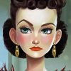 Cute Scarlett O Hara paint by number