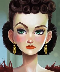 Cute Scarlett O Hara paint by number