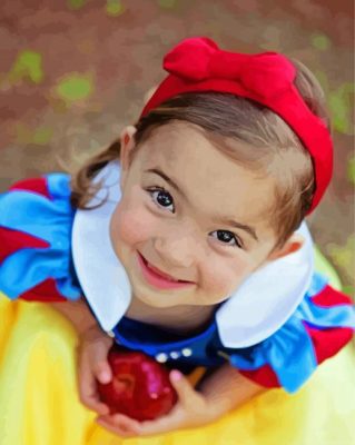 Cutie Wearing Snow White Costume paint by number