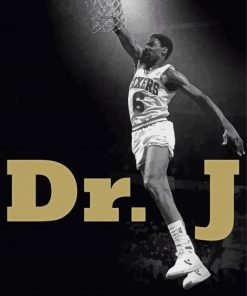 Doctor J Basketball Player paint by number