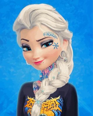 Elsa Modern Disney Character paint by number