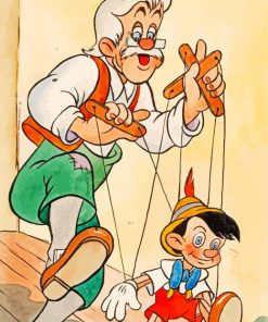 Geppetto And Pinocchio paint by number