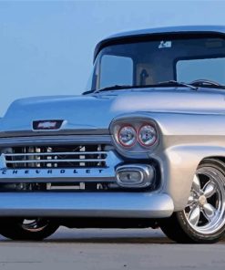 Grey Chevy Apache paint by number
