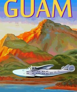 Guam Poster Art paint by number
