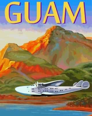 Guam Poster Art paint by number