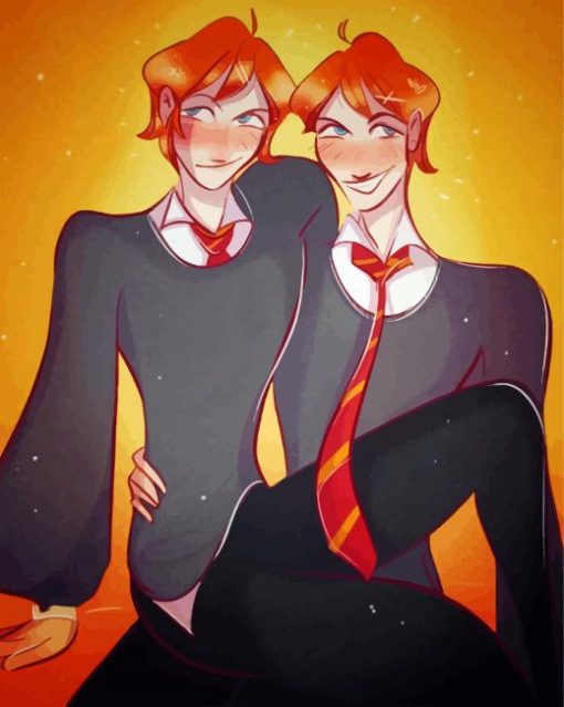Harry Potter Weasley Twins Characters Art paint by number
