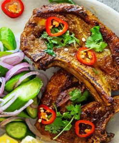 Indian Spiced Lamb Chops paint by number