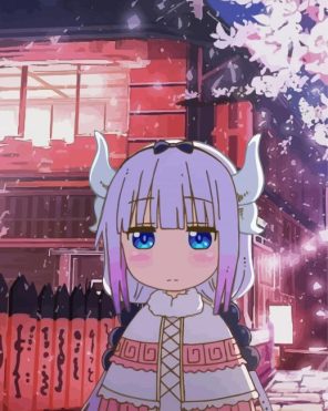 Kanna Kamui Anime Character Paint By Numbers - Paintings by Numbers