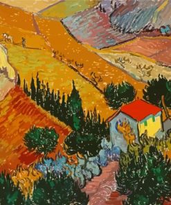 Landscape With House By Van Gogh paint by number