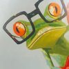 Lizard With Glasses Art paint by number