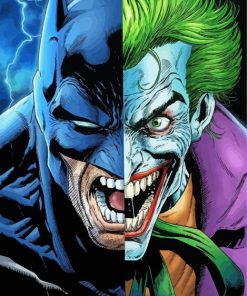 Mad Batman And Joker paint by number