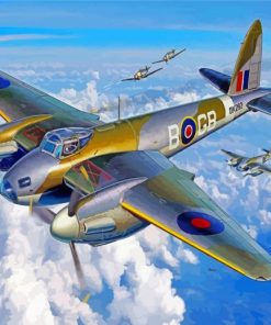 Military De Havilland Mosquito paint by number