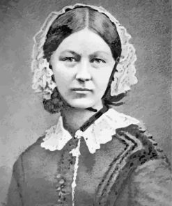 Monochrome Florence Nightingale paint by number
