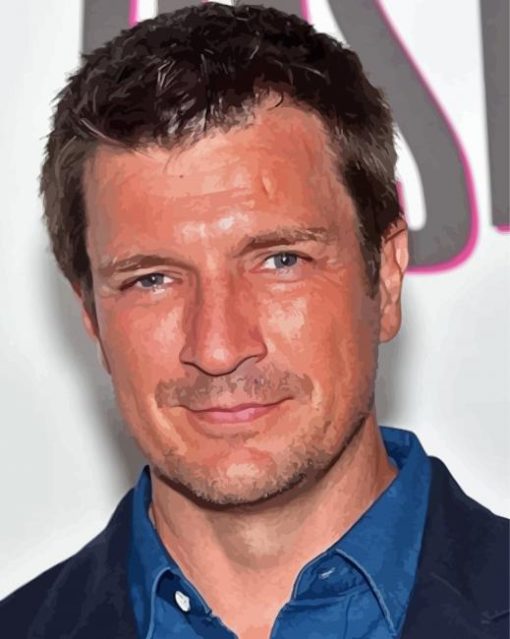 Nathan Fillion paint by number