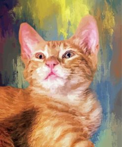 Orange Kitten paint by number