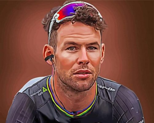 Portrait Mark Cavendish paint by number