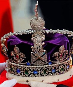 Purple Queen Crown paint by number