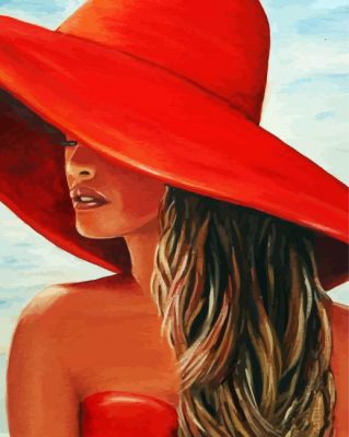 Red Hat Lady Art paint by number