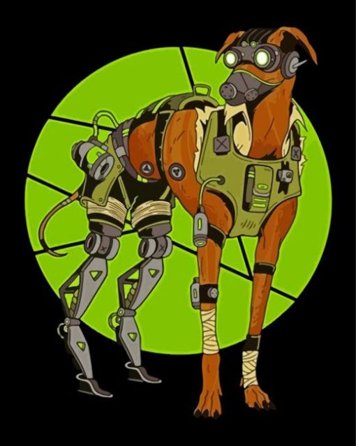 Robot Dog paint by number