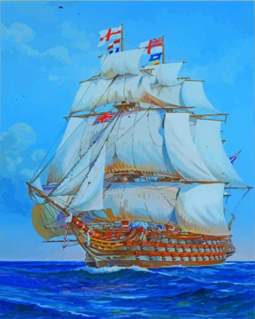 Sea British Navy Ships paint by number