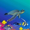 Sea Turtle Scenery paint by number