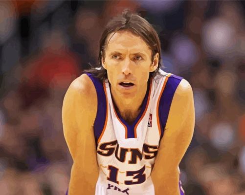 Steve Nash Basketball Player paint by number