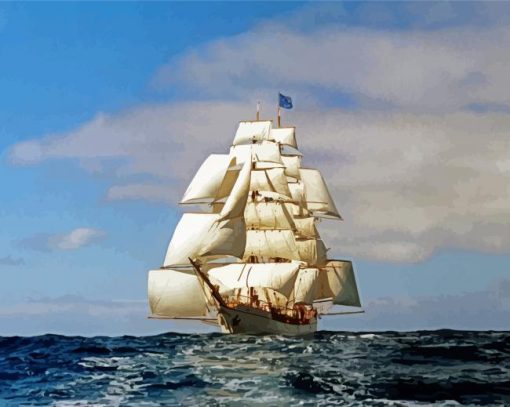 Tall Ship paint by number