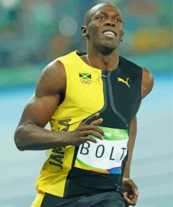 The Jamaican Runner Usain Bolt paint by number