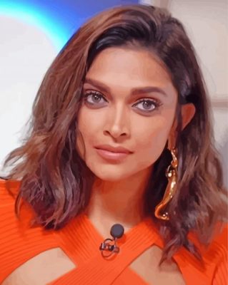 The Actress Deepika Padukone paint by number