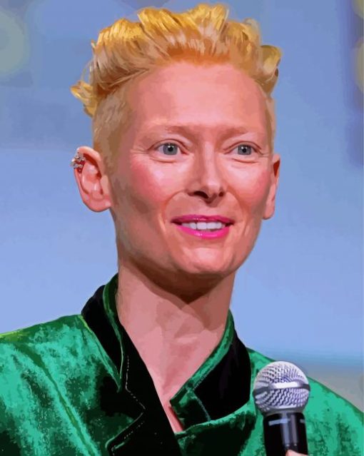 The Actress Tilda Swinton paint by number