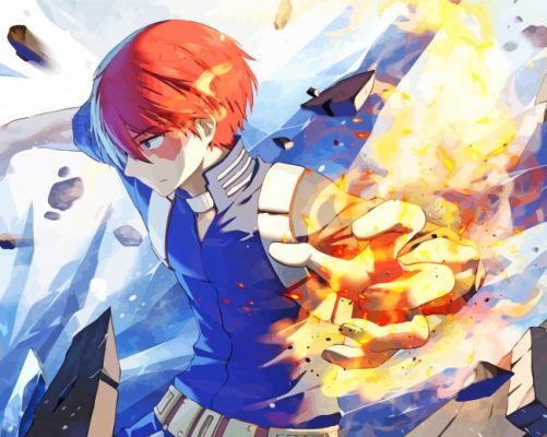 Todoroki Shoto paint by number