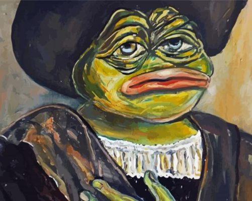 Vintage Pepe Frog Art paint by number