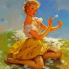 Vintage Lady Gil Elvgren paint by number