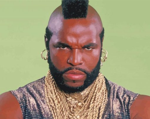 Wrestler Mr T paint by number