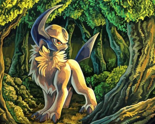 Absol In Jungle paint by number