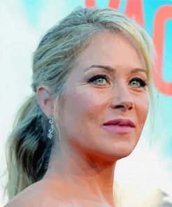 Actress Christina Applegate paint by number