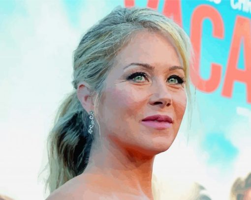 Actress Christina Applegate paint by number