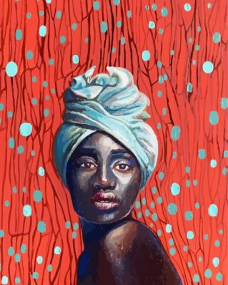 African Woman In Turban paint by number