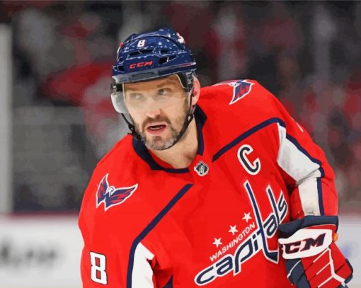 Alexander Ovechkin Ice Hockey Player paint by number