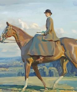 Alfred James Munnings Portrait Of Lady Barbara paint by number