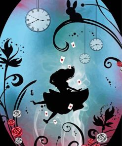 Alice In Wonderland Clocks paint by number