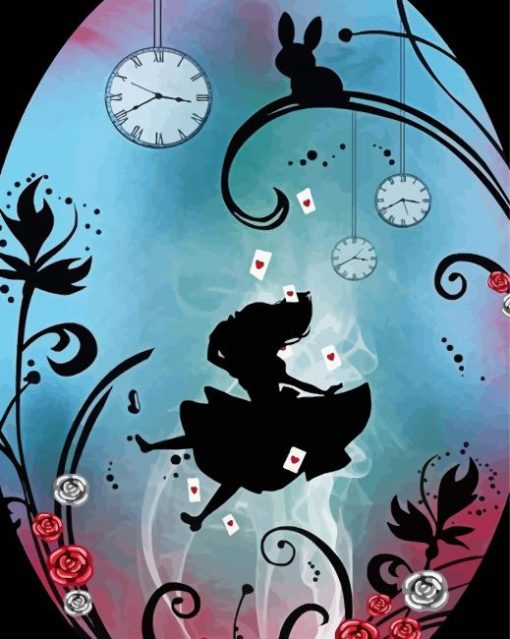 Alice In Wonderland Clocks paint by number