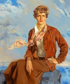 Amelia Earhart American Aviator paint by number