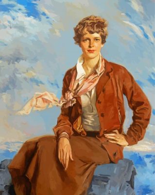 Amelia Earhart American Aviator paint by number