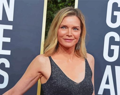 American Actress Michelle Pfeiffer paint by number