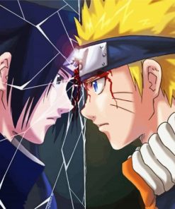 Anime Naruto Vs Sasuke paint by number