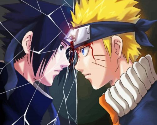 Anime Naruto Vs Sasuke paint by number