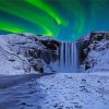 Aurora Winter Waterfall paint by number