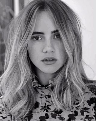 Black And White Suki Waterhouse Paint by number